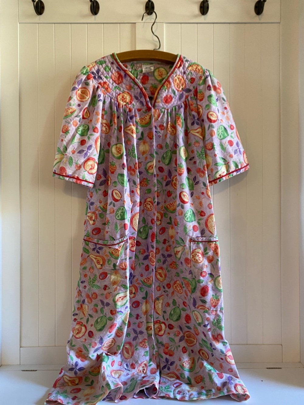 Women’s Vintage Granny Fruit Nightgown Mumu Cottagecore Tradwife